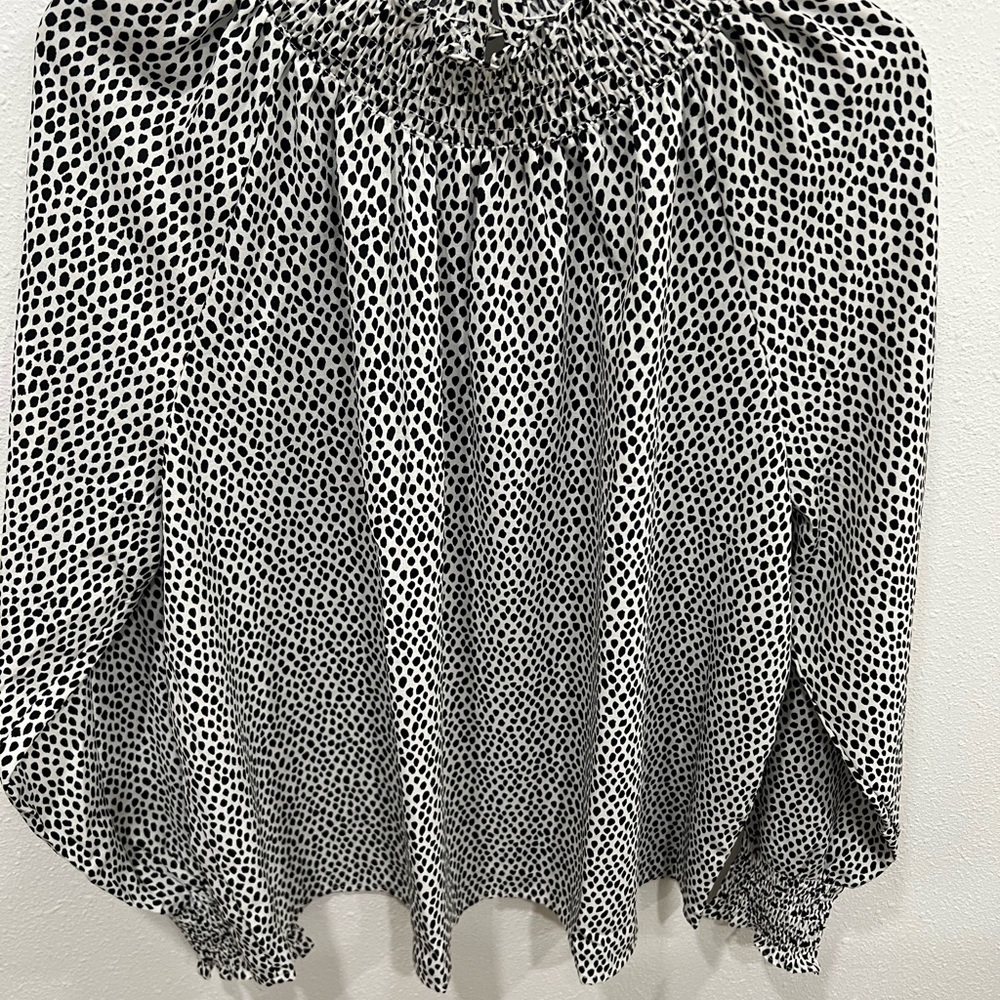 Nine West Monochrome Patterned Blouse